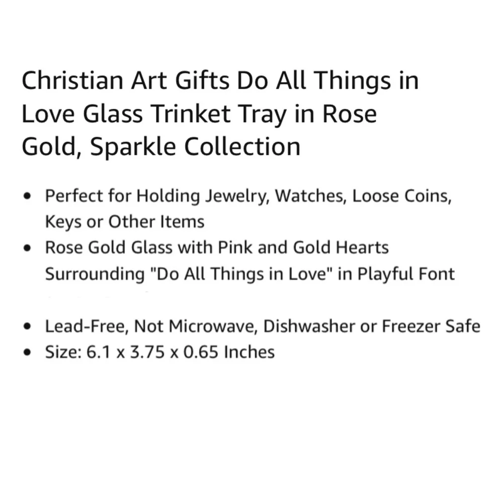 Christian Arts Gifts Trinket Tray